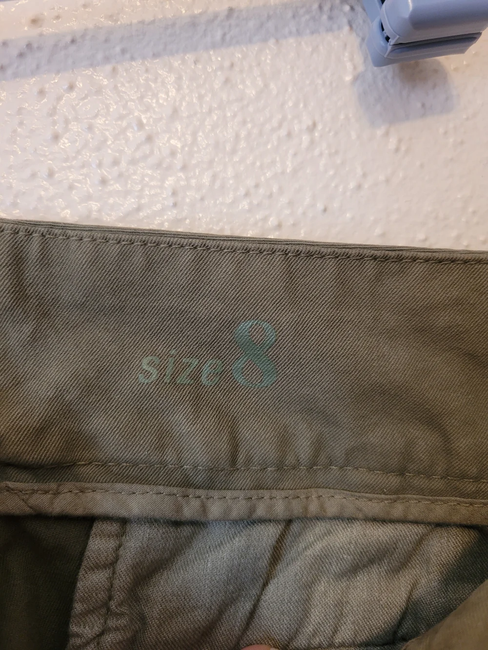 J.Crew Andie Chino Pants Fatigue Olive Green Stretch Cotton Size 8